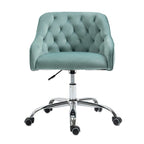 Desk Modern velvet office computer height adjustable mid-back work chair with silver feet