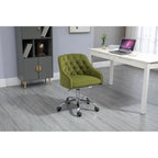 Desk Modern velvet office computer height adjustable mid-back work chair with silver feet