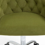 Desk Modern velvet office computer height adjustable mid-back work chair with silver feet