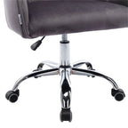 Desk Modern velvet office computer height adjustable mid-back work chair with silver feet