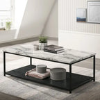Vandy Contemporary 47-inch Wood 1-Shelf Coffee Table by Furniture of America