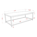 Vandy Contemporary 47-inch Wood 1-Shelf Coffee Table by Furniture of America