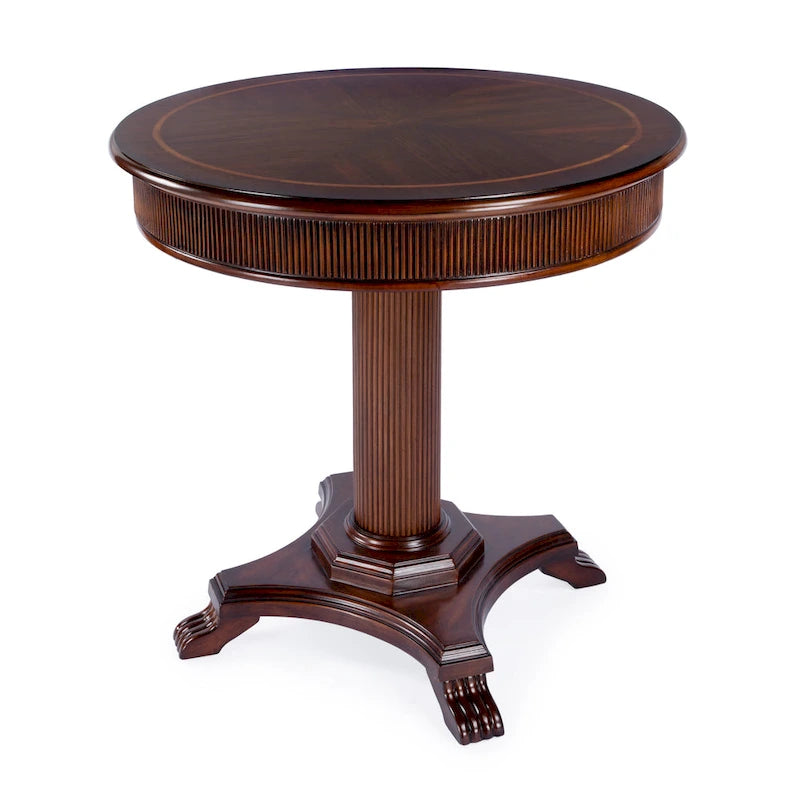 Ellsworth 36 Ribbed Pedestal Foyer Table