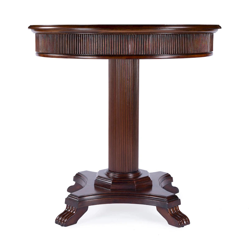 Ellsworth 36 Ribbed Pedestal Foyer Table