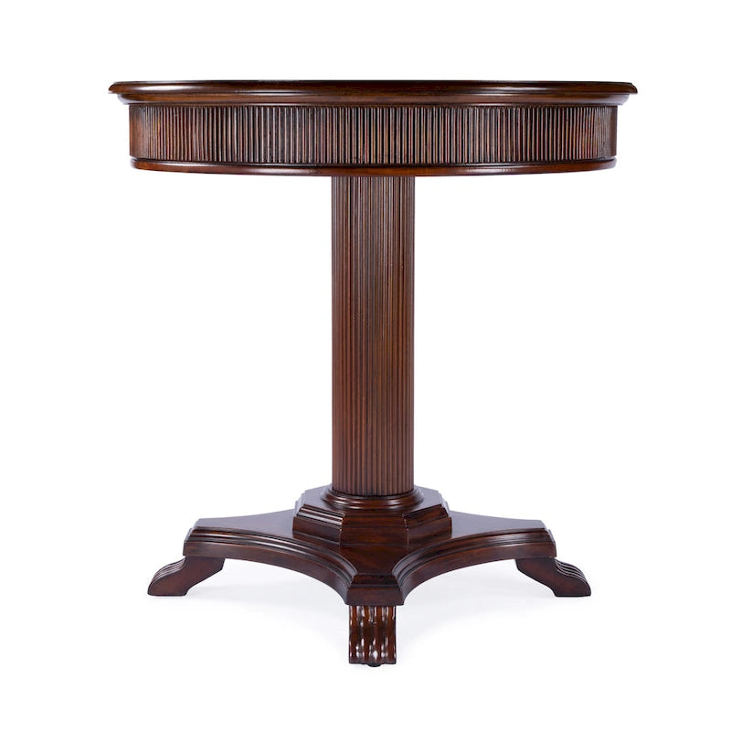 Ellsworth 36 Ribbed Pedestal Foyer Table