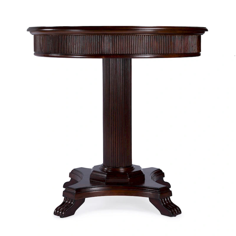 Ellsworth 36 Ribbed Pedestal Foyer Table