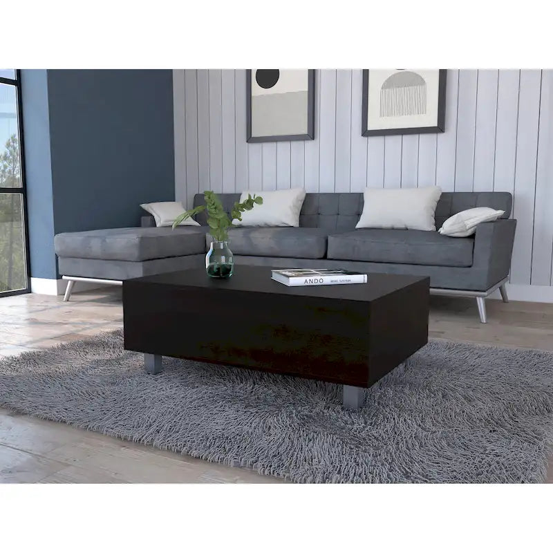 FM Furniture Boston Lift Top Coffee Table with Hidden Storage Compartment