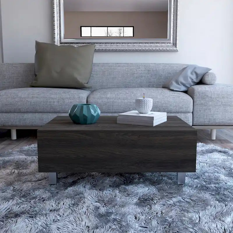 FM Furniture Boston Lift Top Coffee Table with Hidden Storage Compartment