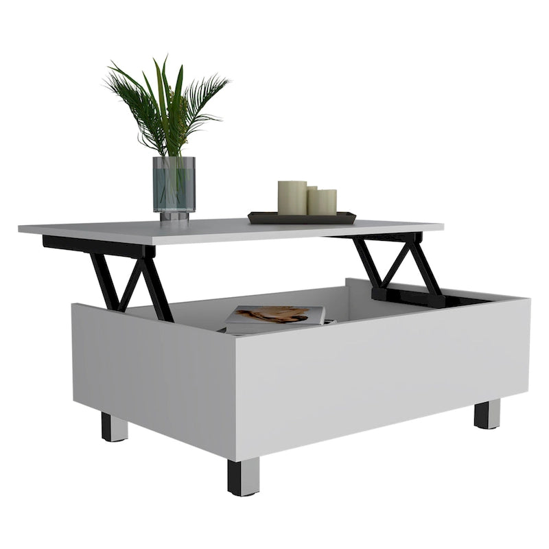 FM Furniture Boston Lift Top Coffee Table with Hidden Storage Compartment