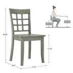 Wilmington II 60-Inch Rectangular Antique Sage Green Dining Set by iNSPIRE Q Classic