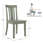 Wilmington II 60-Inch Rectangular Antique Sage Green Dining Set by iNSPIRE Q Classic