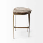 Millie Black Genuine Leather Seat with Nickel Metal Frame Counter Stool