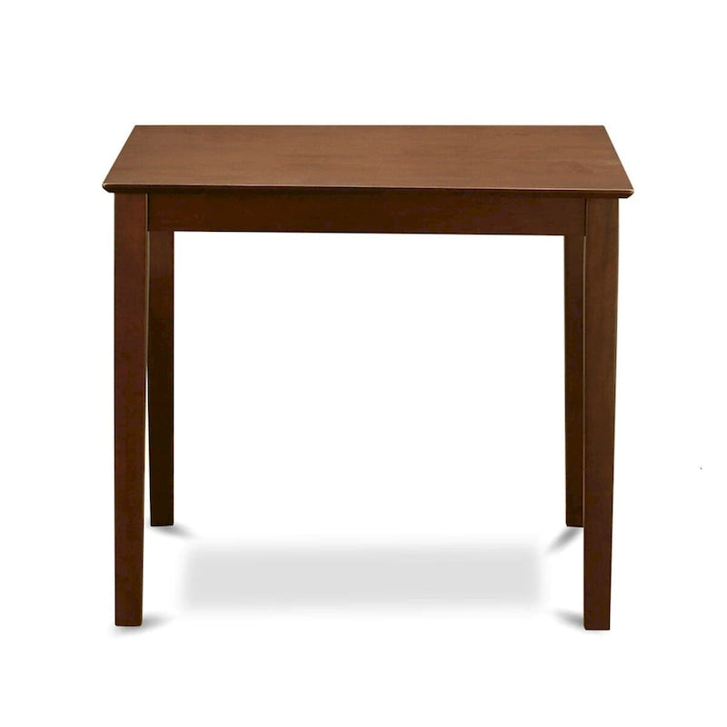East West Furniture 3 Piece Counter Height Pub Set- a Square Dining Table and 2 Kitchen Chairs, Mahogany(Seat Type Options)