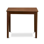 East West Furniture 3 Piece Counter Height Pub Set- a Square Dining Table and 2 Kitchen Chairs, Mahogany(Seat Type Options)