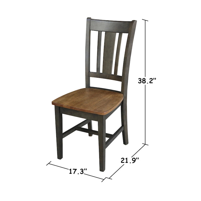 36 Round Solid Wood Extension Dining Table with 2 Dining Chairs