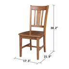 36 Round Solid Wood Extension Dining Table with 2 Dining Chairs