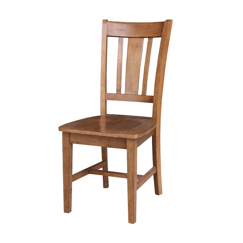 36 Round Solid Wood Extension Dining Table with 2 Dining Chairs