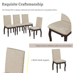 5-Piece Extendable Dining Table Set with Upholstered Chairs