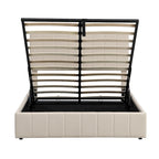 Mordern Upholstered Platform bed with a Hydraulic Storage System