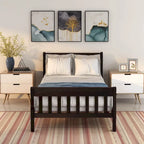 Wood Platform Bed Twin Bed Frame Panel Bed Mattress Foundation