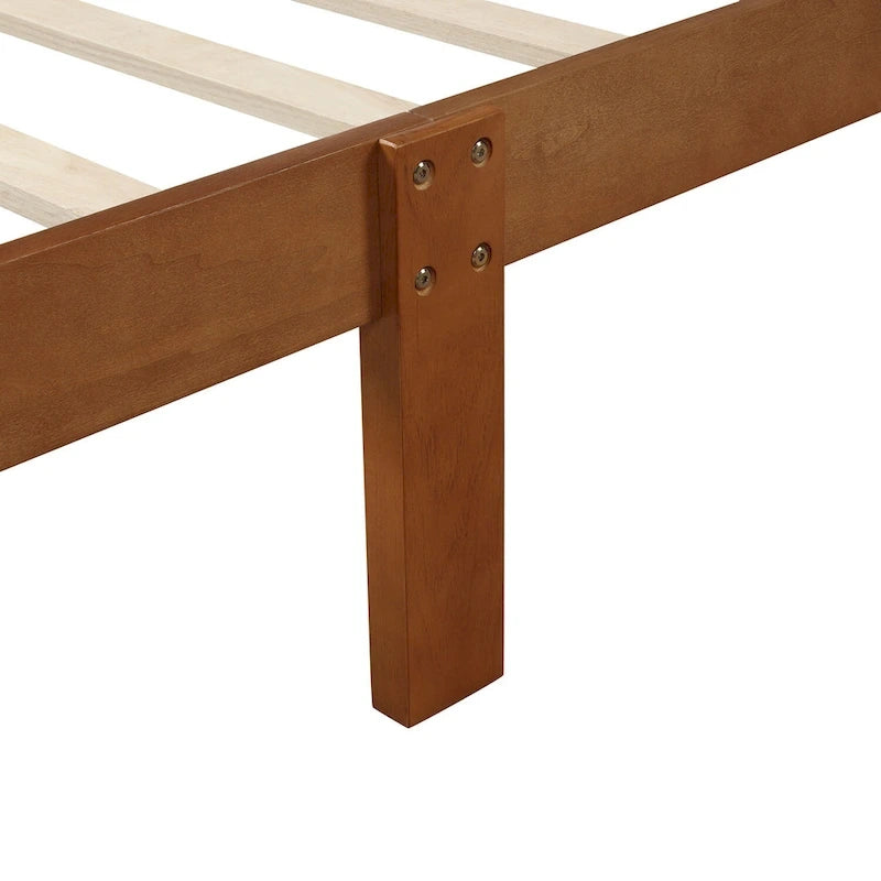 Wood Platform Bed Twin Bed Frame Panel Bed Mattress Foundation