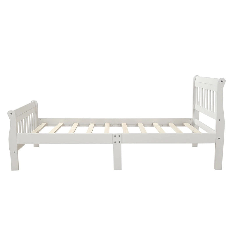 Wood Platform Bed Twin Bed Frame Panel Bed Mattress Foundation