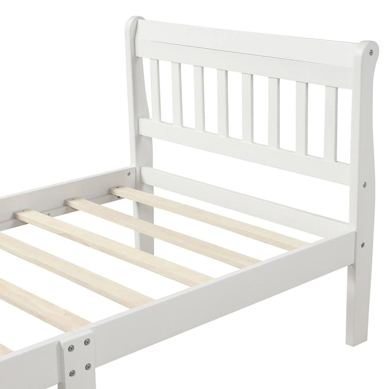 Wood Platform Bed Twin Bed Frame Panel Bed Mattress Foundation