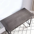 Grey 1 Drawer Metal and Wood Writing/Computer Desk