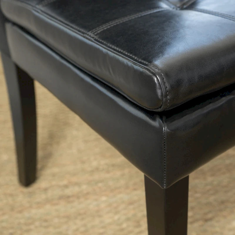 Crayton Leather Dining Chair (Set of 2) by Christopher Knight Home