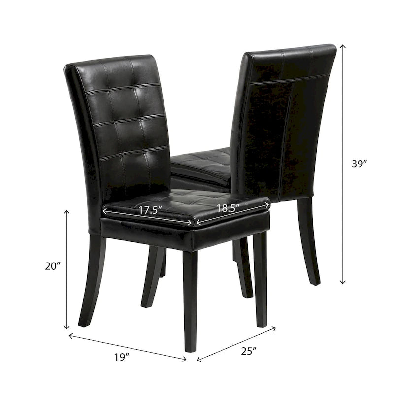 Crayton Leather Dining Chair (Set of 2) by Christopher Knight Home