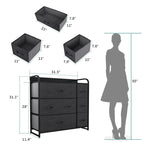 Multifunction 7 Drawers Furniture Storage Chest Grey 7-Drawer Dresser