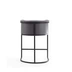 Manhattan Comfort Cosmopolitan 33.8 in. Black Metal Counter Height Bar Stool (Set of 3)