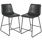Upholstered Counter Height Modern Dining Stools (Set of 2)
