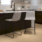 Upholstered Counter Height Modern Dining Stools (Set of 2)