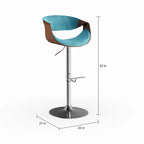 Carson Carrington Sauda Mid-century Modern Walnut WoodAdjustable Bar Stool