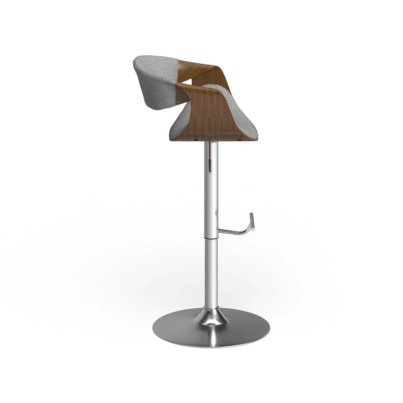 Carson Carrington Sauda Mid-century Modern Walnut WoodAdjustable Bar Stool
