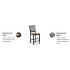 24 inch Black and Distressed Oak Bar Stool by Homestyles