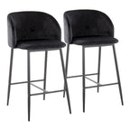 Silver Orchid Harding Velvet Counter Stool (Set of 2)