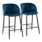 Silver Orchid Harding Velvet Counter Stool (Set of 2)
