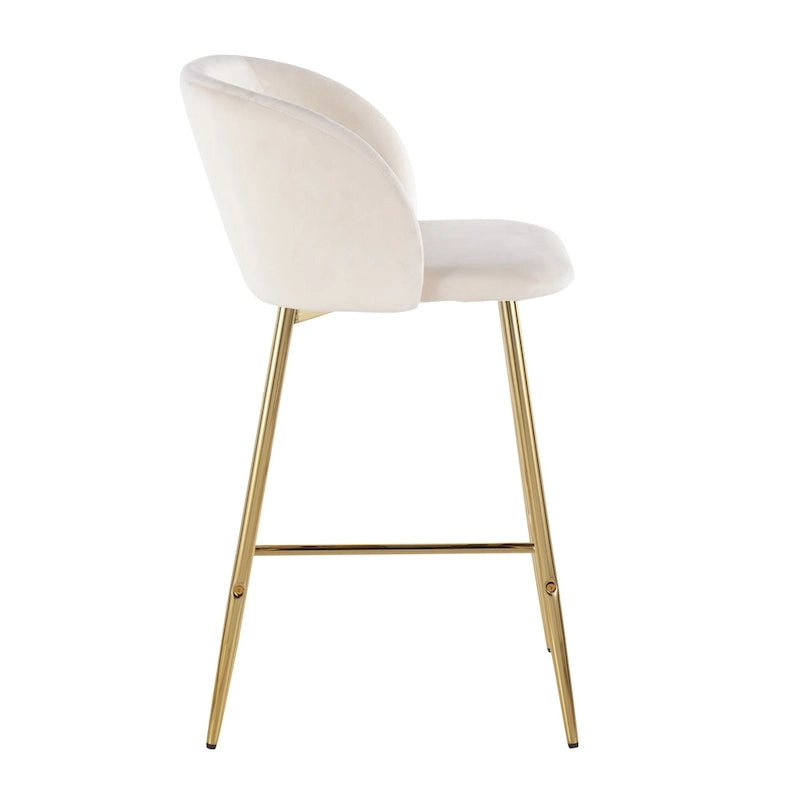 Silver Orchid Harding Velvet Counter Stool (Set of 2)
