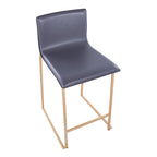 Silver Orchid Mara Upholstered Counter Stool (Set of 2) - N/A