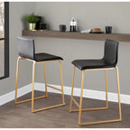 Silver Orchid Mara Upholstered Counter Stool (Set of 2) - N/A
