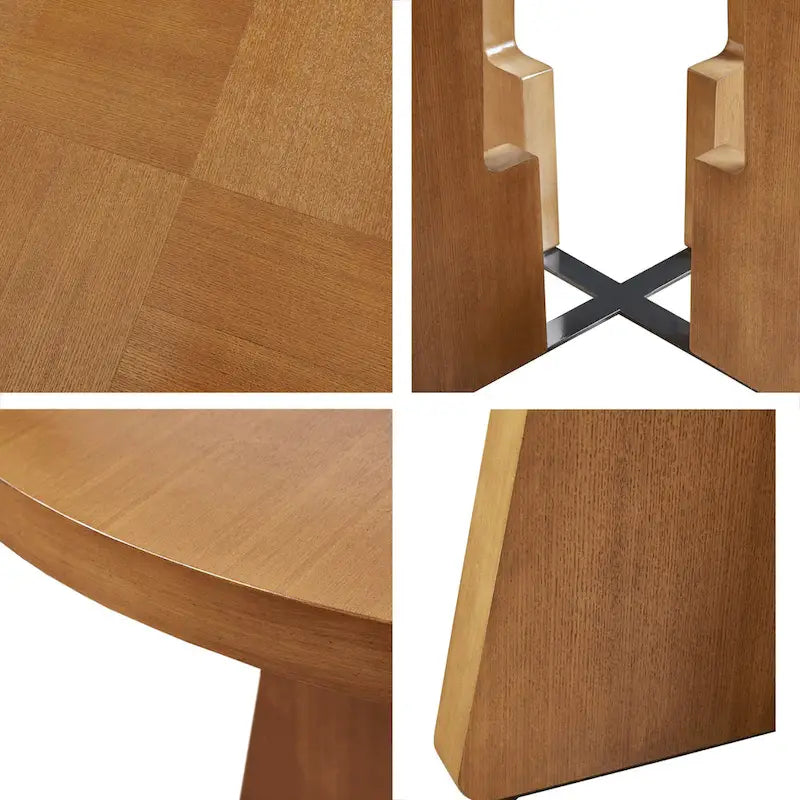 INK+IVY Kennedy 44 Round Dining Table - Pecan