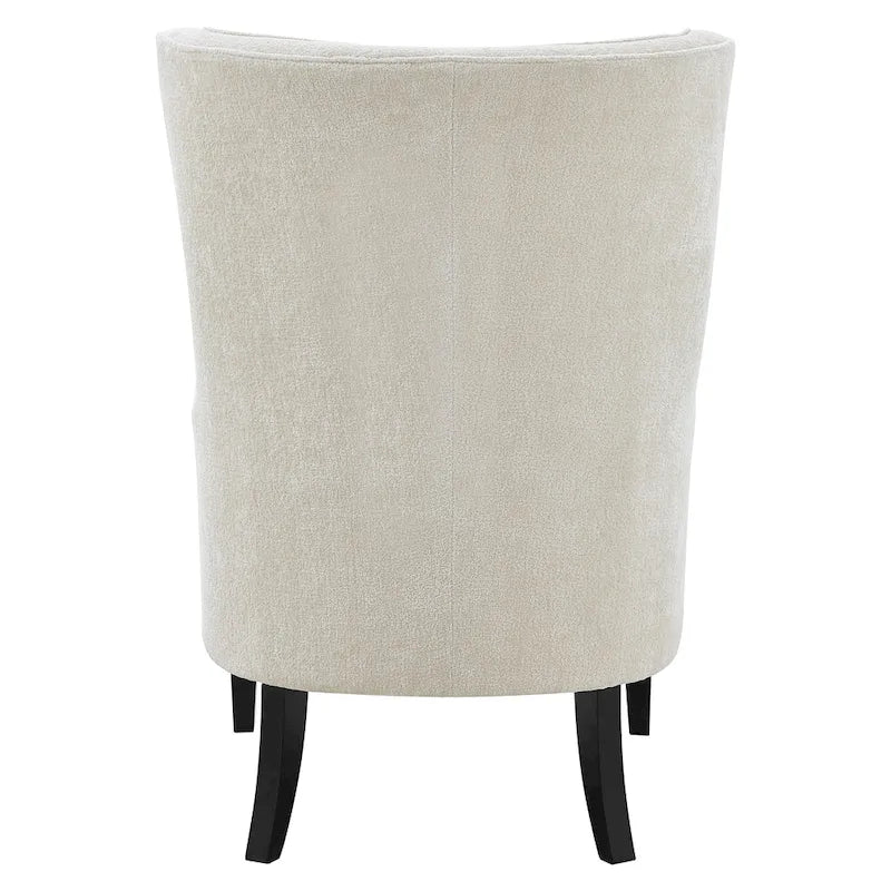 Clementine KD Fabric Wing Accent Arm Chair