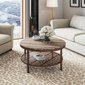 Lotus Home 36 inches Round Coffee Table With Storage - 36*36*18 inches