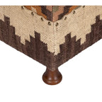 HERAT ORIENTAL Handmade Upholstered Ottoman Stool