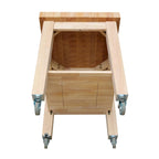 Copper Grove Lakeland Unfinished Solid Parawood Kitchen Island Cart