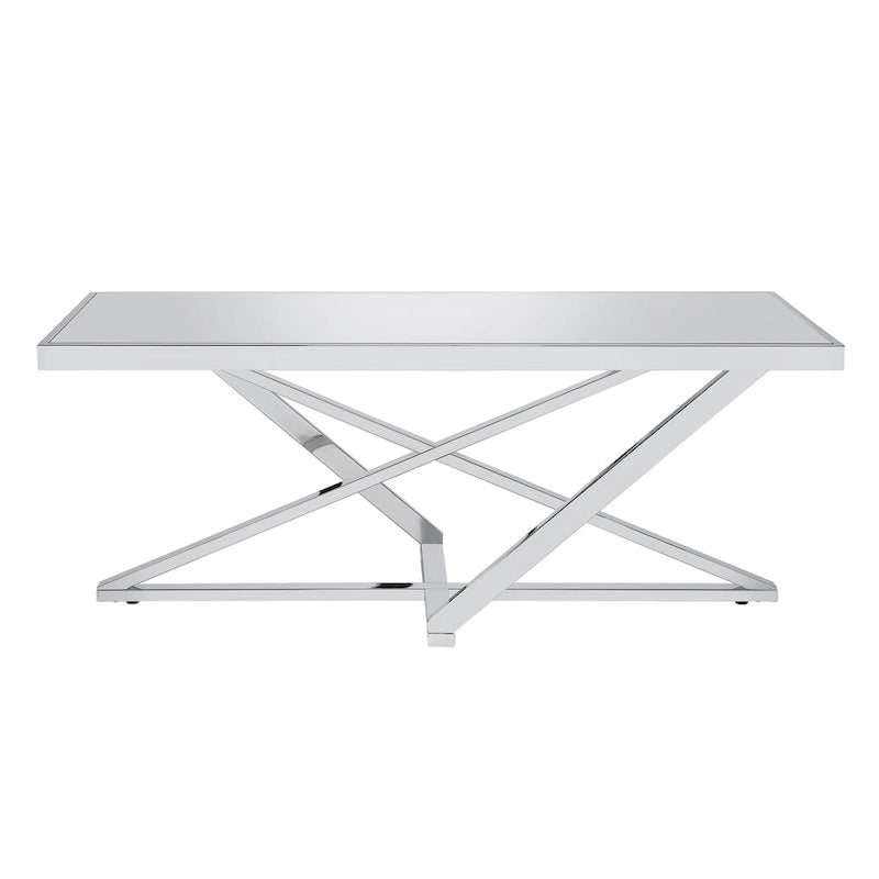 Marchat Glam Chrome 47-inch Mirror Top Coffee Table by Furniture of America