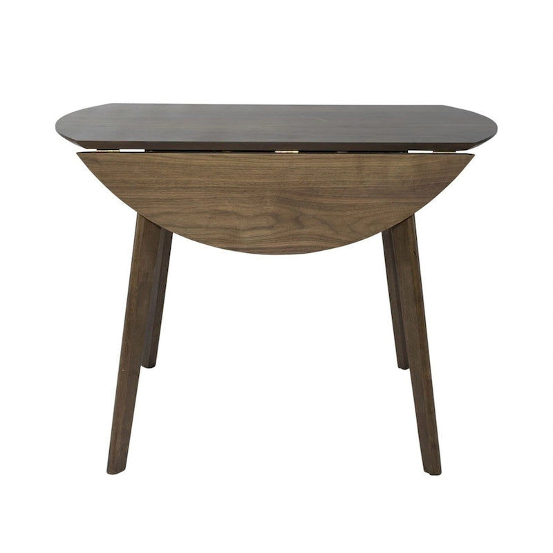 Walnut Drop Leaf Dining Table with Angled Legs