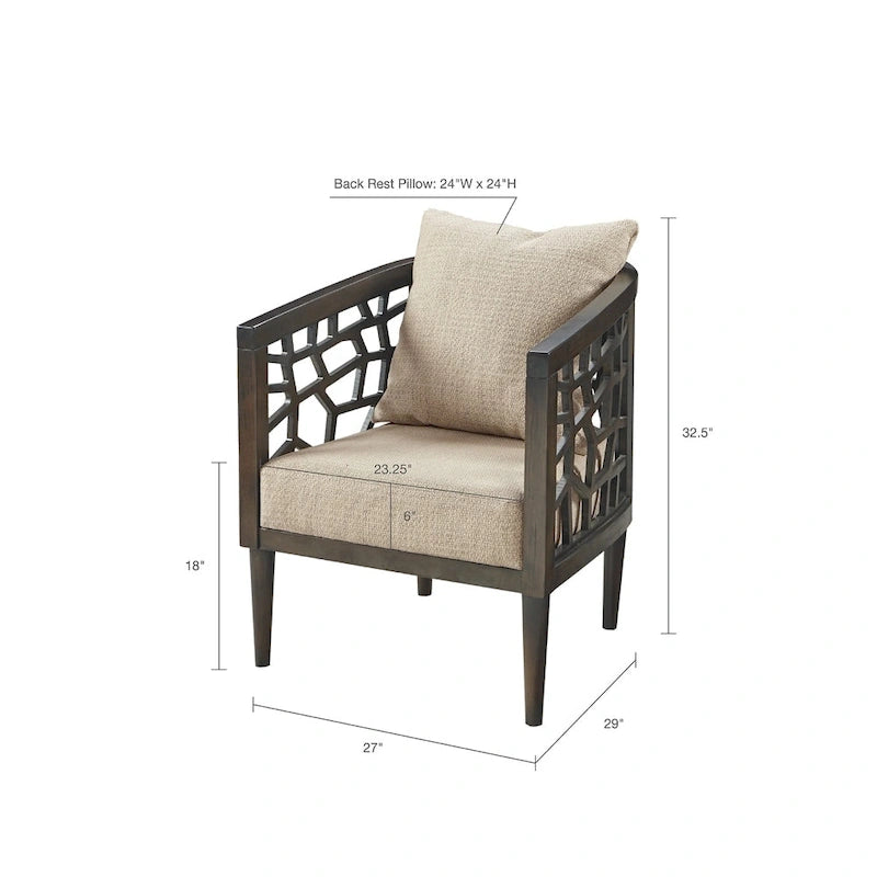 INK+IVY Crackle Accent Chair